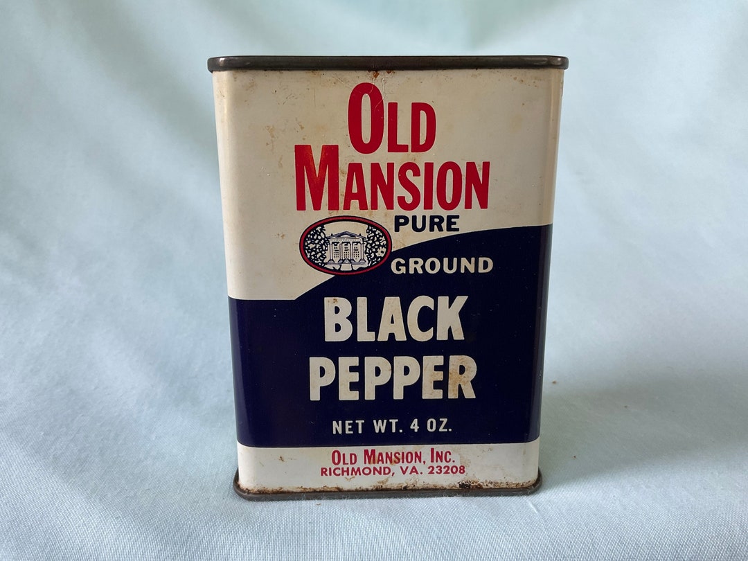 Old Mansion Spice Tin Black Pepper Spice Tin Old Mansion, Richmond VA