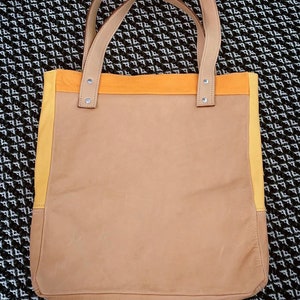 Eleanor Tote Tan & Yellow image 2