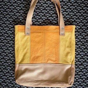 Eleanor Tote Tan & Yellow image 1