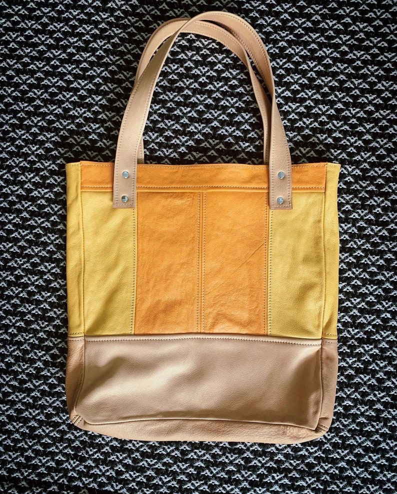 Eleanor Tote Tan & Yellow image 1