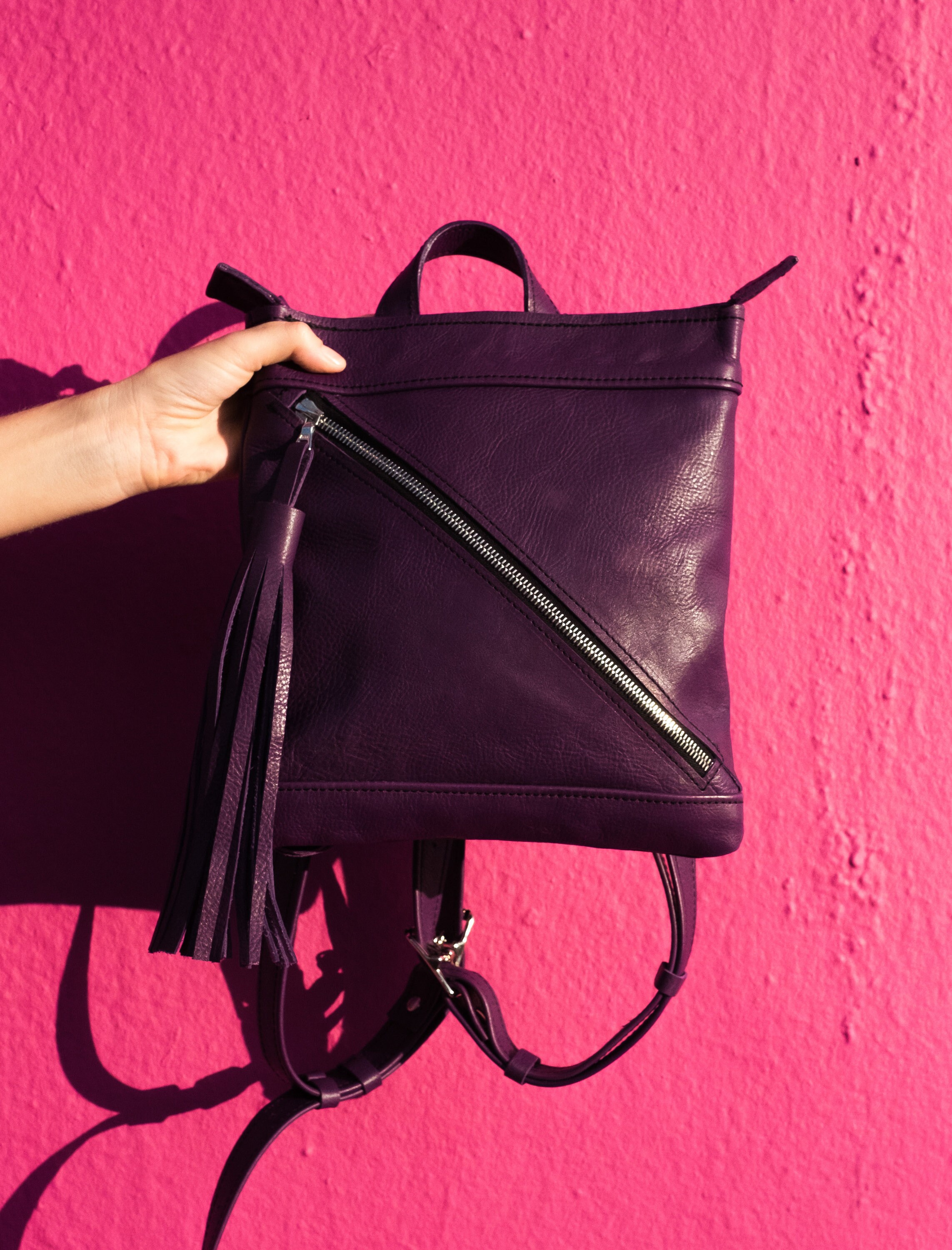 Glazerr Tassel Backpack - Purple