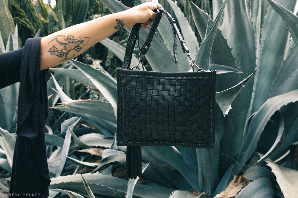 STEVIE PLEATED WOVEN CLUTCH main image 0