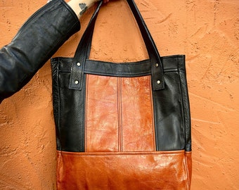 Eleanor Tote - Black & Brown