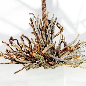 Driftwood Chandelier, 32&quot;  Driftwood Pendant Light, Rustic Farmhouse Branch Chandelier for Wedding, Boho Light Fixture