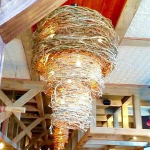 Blue Ridge Three Tier Branch Chandelier | Rustic Wedding | Farmhouse ceiling light | contact for shipping price