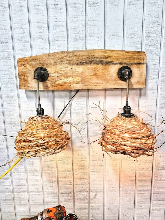 Driftwood vanity light deals