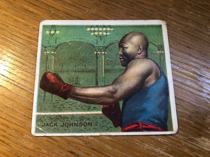 Vintage 1910 Jack Johnson Hassan Tobacco Boxing Card