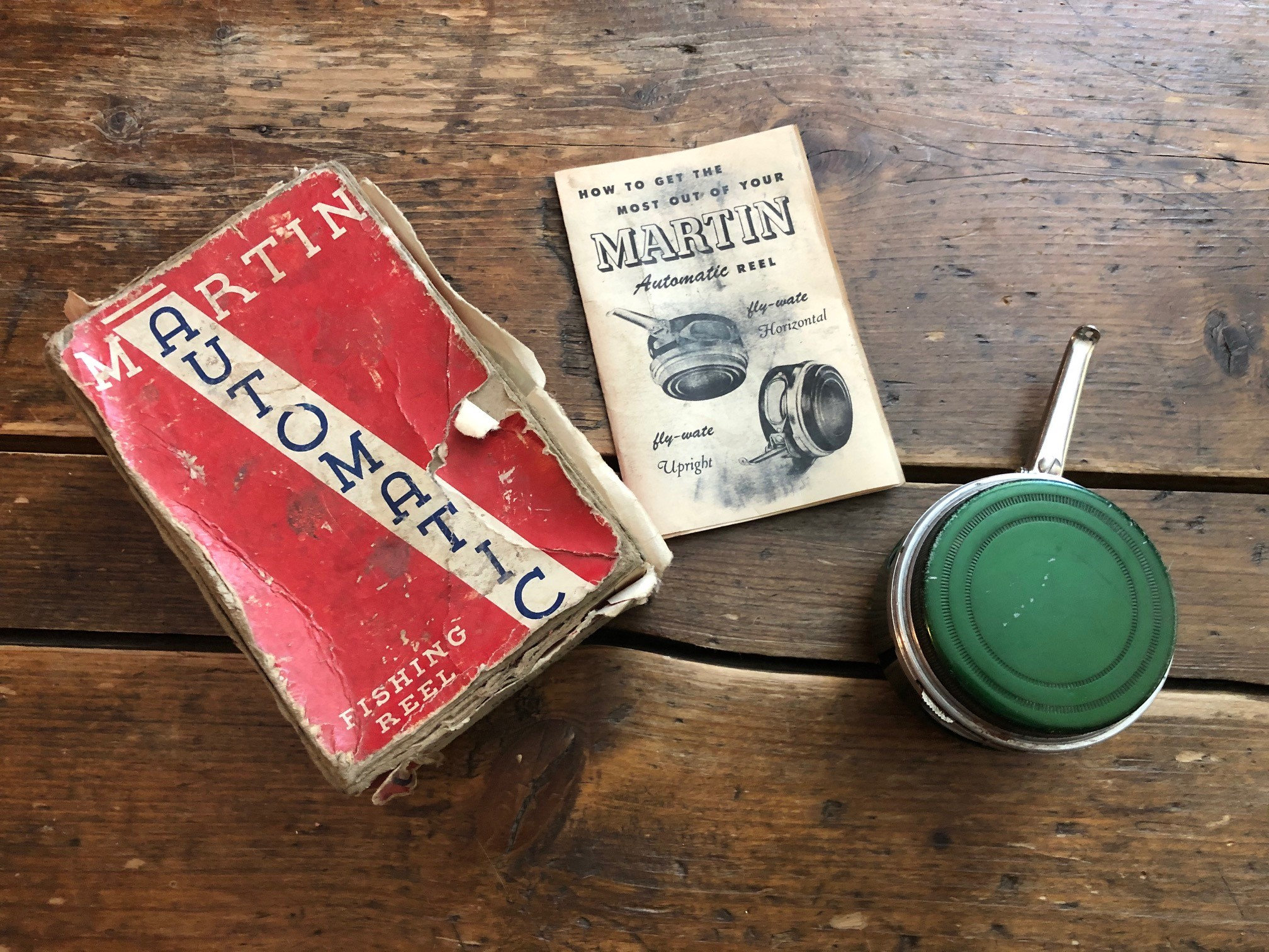 Vintage Martin Automatic Fishing Reel No. 38G Flywate / With Box and  Instructions -  India