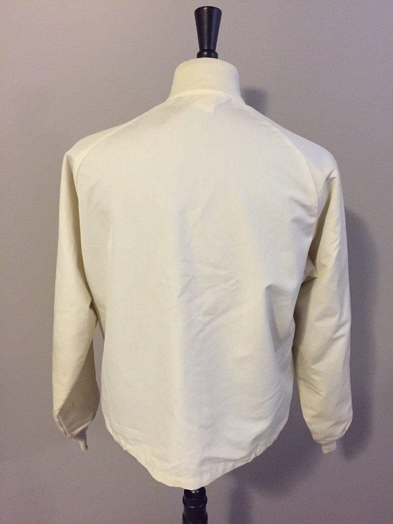 White VintageRetro 70s Union Pacific Upstream Light Weight Jacket Size Medium