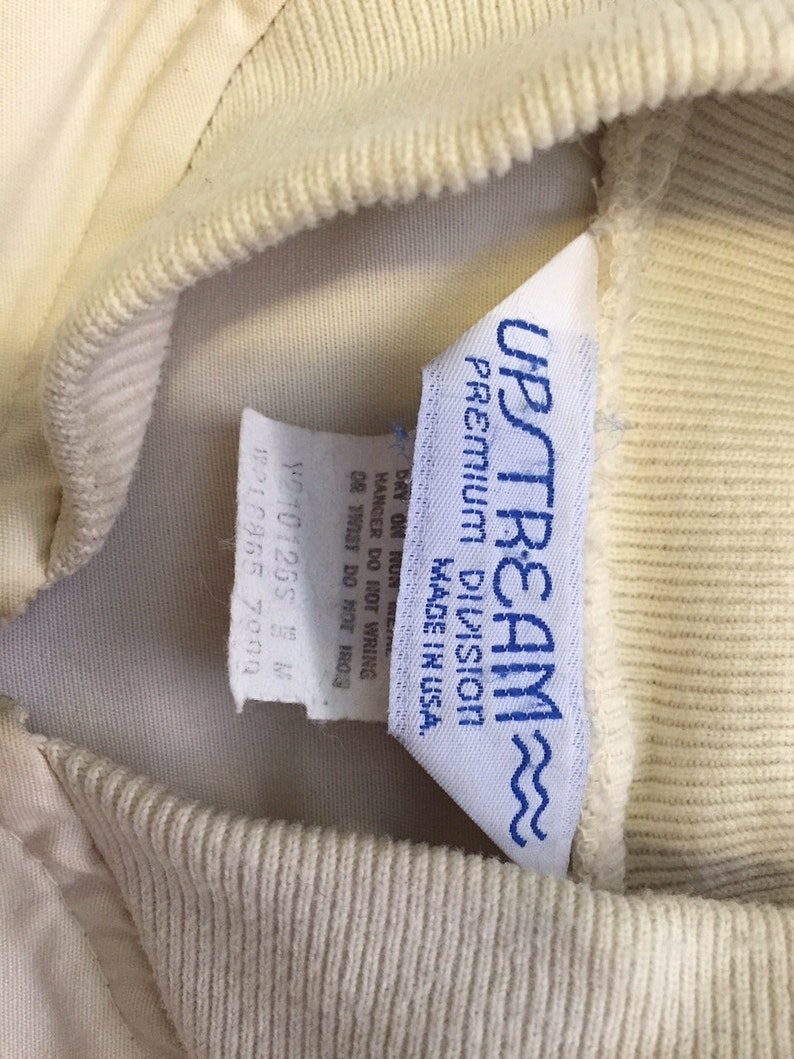 White VintageRetro 70s Union Pacific Upstream Light Weight Jacket Size Medium