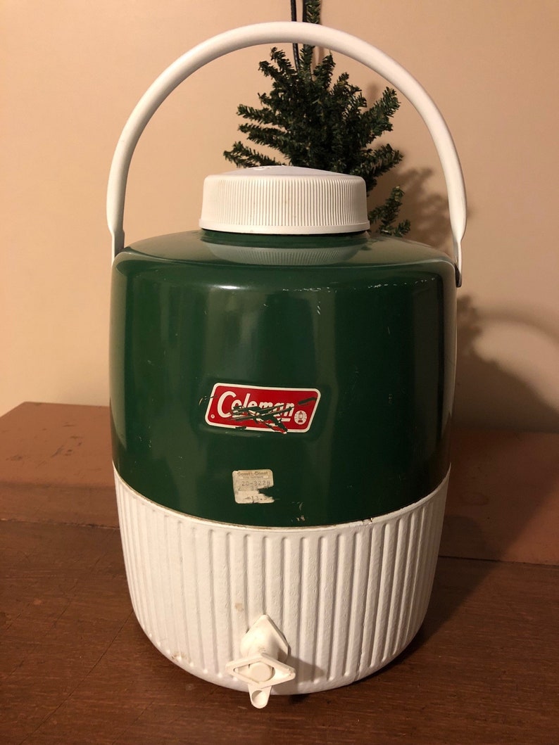 Vintage Green Coleman Metal & Plastic Thermos Jug Two Gallon Etsy New