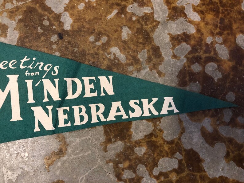 Good Condition Vintage Minden Nebraska Pioneer Village 1960s Pennant