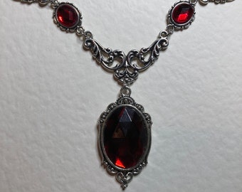 REGAL Filigree VICTORIAN Style Rich Red Acrylic Crystal Stones - Etsy UK