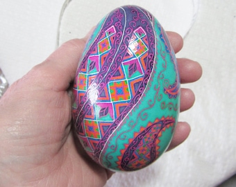 Made to Order Crazily Paisley, Goose Egg/Pysanky Eggs by Jane, Eggs by Jane