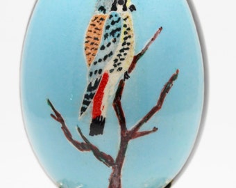 Pysanky American Kestrel, Father's Day, Sm Goose Egg, Stand Included