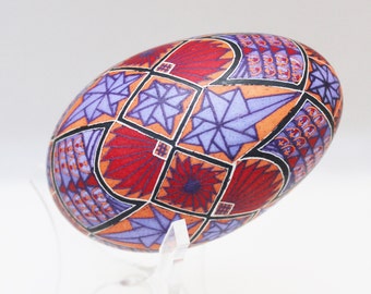 MADE TO ORDER Fans and Stars, Pysanky, Ukrainian Easter Egg, Batik, Eggs by Jane