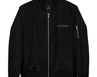 The Tortured Poets Department Black bomber jacket (unofficial fan merch)