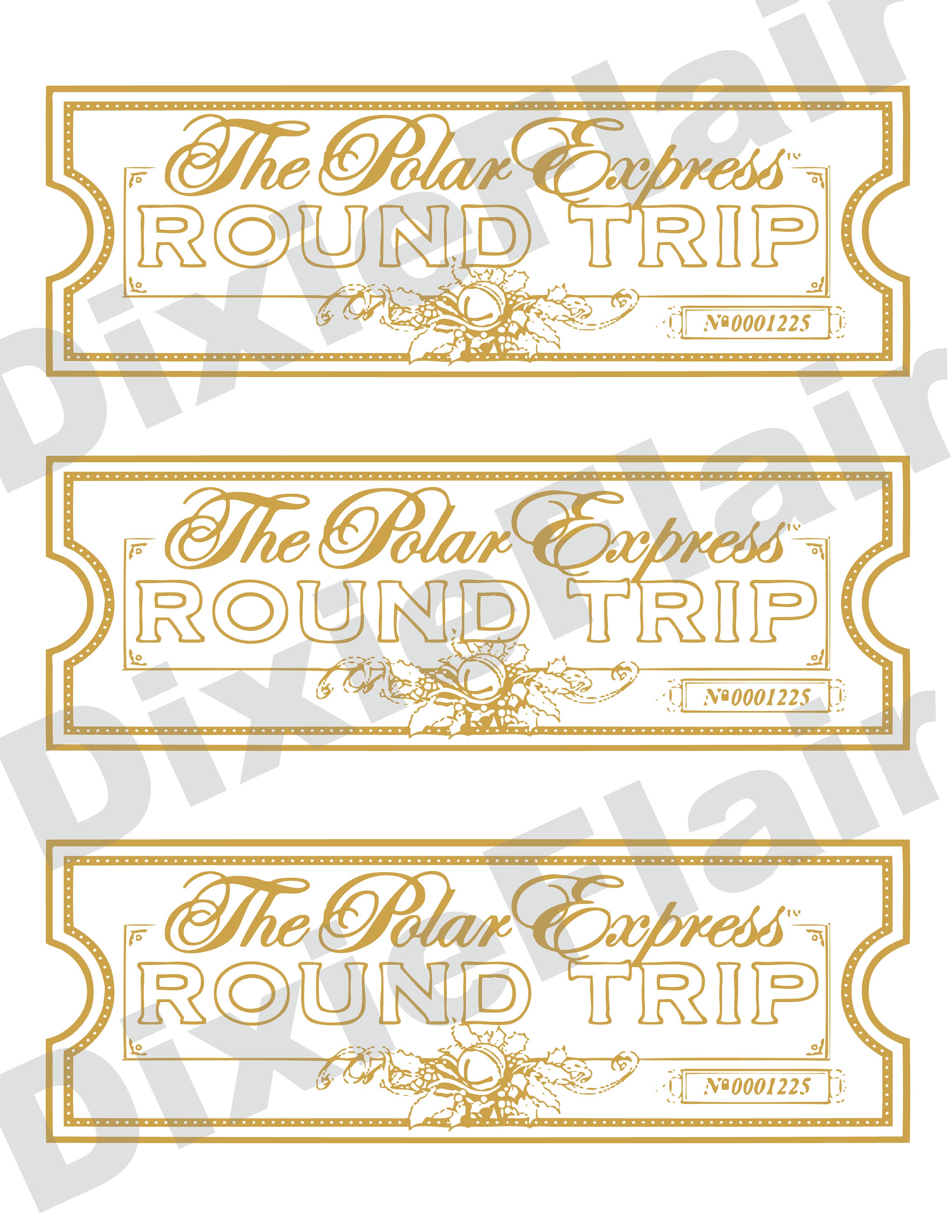 Polar Express Printable Tickets Etsy