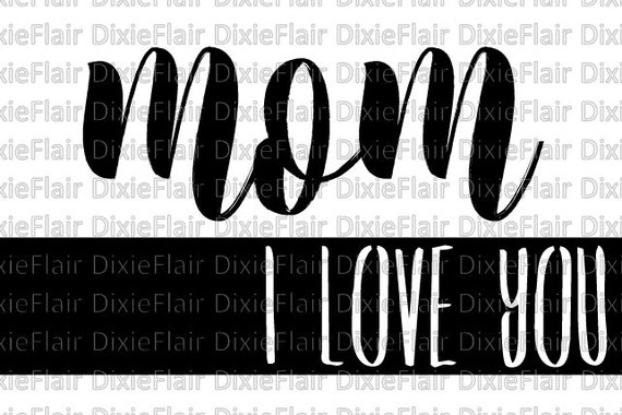 I Love You Banner Svg For Diy Cards Instant Download Etsy