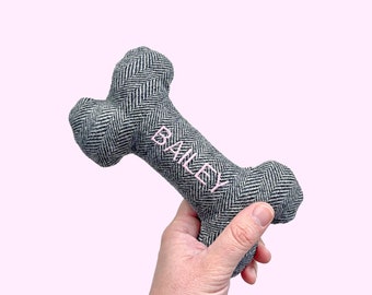 Dog Toy. Personalized Pet Toy with *PINK* Embroidered Name. Durable Dog Toys. Personalized Pet Gifts