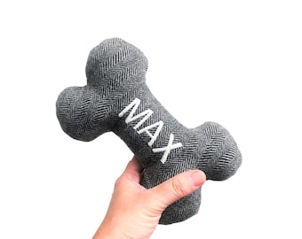 LARGE Custom Dog Toy. Personalized with Embroidered Name. Durable Dog Toys. Personalized Pet Gifts