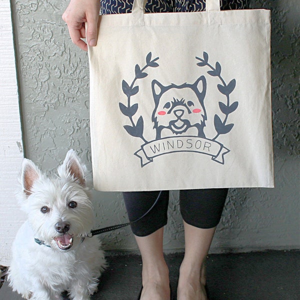 Custom Pet Tote Bag. Personalized Pet Tote Bag. Custom Pet Portrait. Custom Portraits. Pet Portrait. Pet Lovers. Gift for Pet Lovers