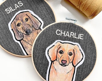TWO Custom Dog Portraits. Custom Dog Portrait. Personalized Pet. Gift for Pet Lovers.