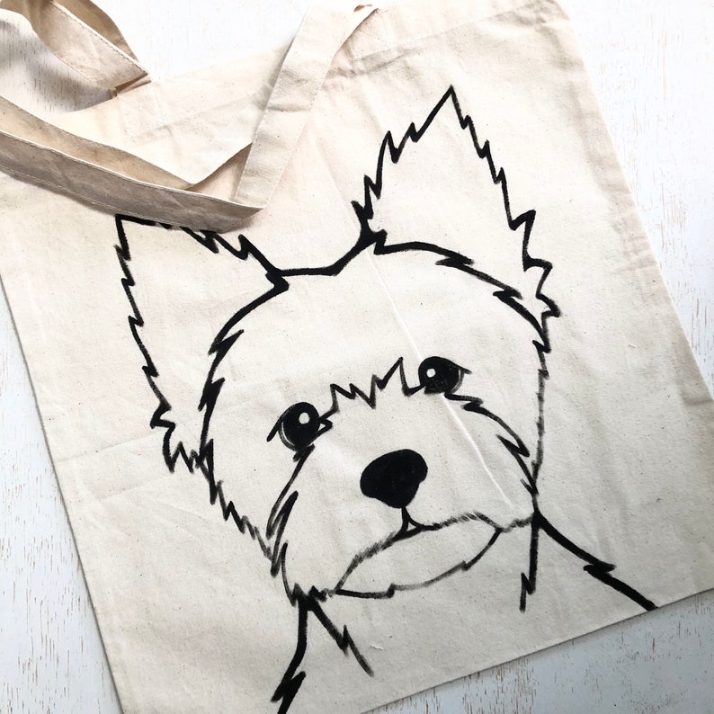 Custom Pet Tote Bag. Custom Pet Portrait. Canvas Tote Bag. Pet Etsy