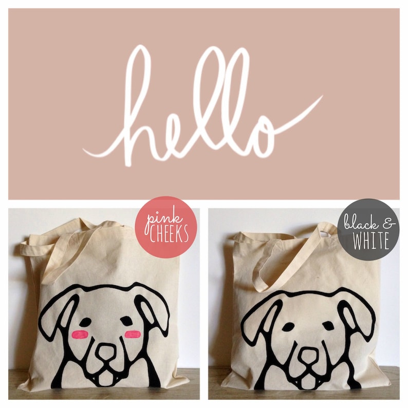 Custom Pet Tote Bag. Custom Pet Portrait. Canvas Tote Bag. Pet Etsy