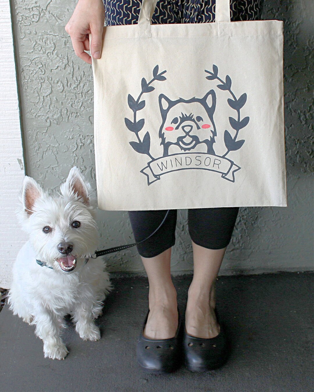 Custom Pet Tote Bag. Personalized Pet Tote Bag. Custom Pet Portrait