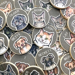 Custom Embroidered Pet Portrait: Hand-Painted Dog or Cat Keepsake