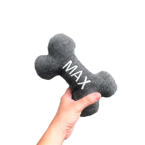 LARGE Custom Dog Toy. Personalized With Embroidered Name. Durable