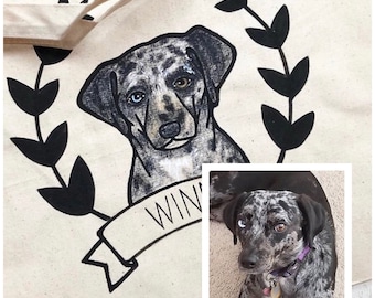 Personalized Pet Tote. Eco Friendly Canvas Tote Bag. Gift for Pet Lovers.