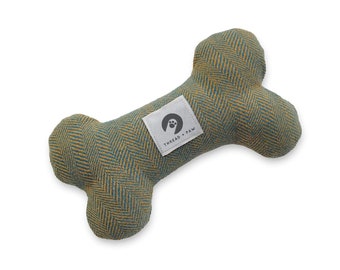 Teal & Gold Tweed Dog Toy