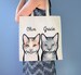 Personalized Pet Tote Bag. Eco Friendly Canvas Tote. Custom Cat and Dog Portraits. 
