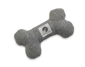 Dark Grey Tweed Dog Toy