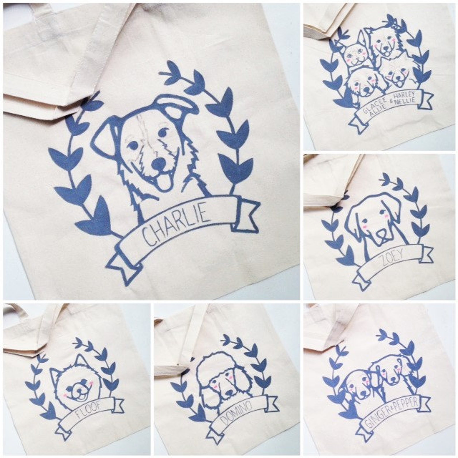 Custom Pet Tote Bag. Personalized Pet Tote Bag. Custom Pet Etsy