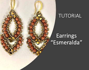Tutorial for beaded earrings "Esmeralda"