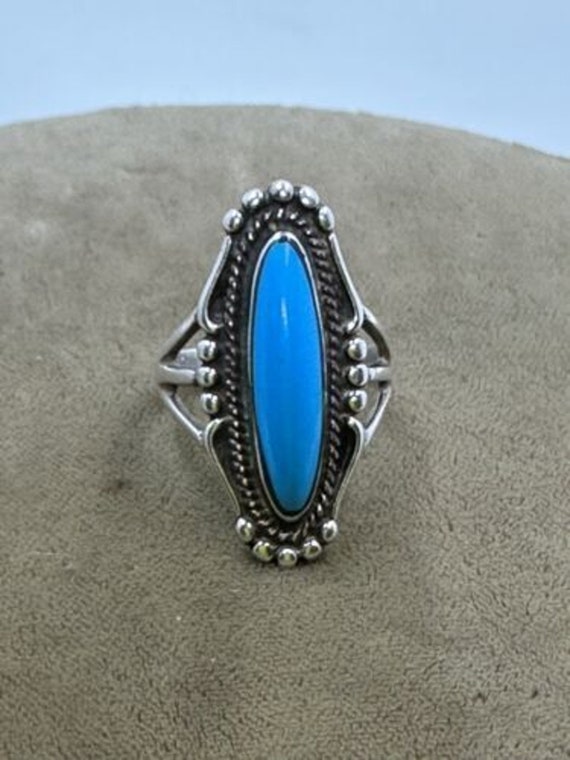 Native American Detailed American Flag Navajo Lapis Sterling Silver Ring Native American Detailed American Flag Navajo Lapis Sterling Silver Ring