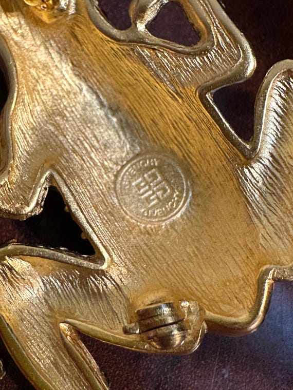 Givenchy Goldtone Multicolor Crystal Rhinestone F… - image 6