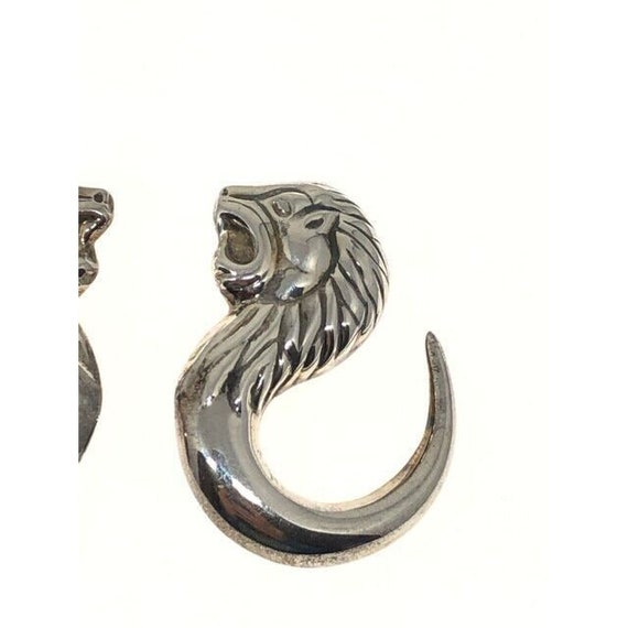 Vintage Signed SU ~ LION ~ Clip Back Sterling Sil… - image 2