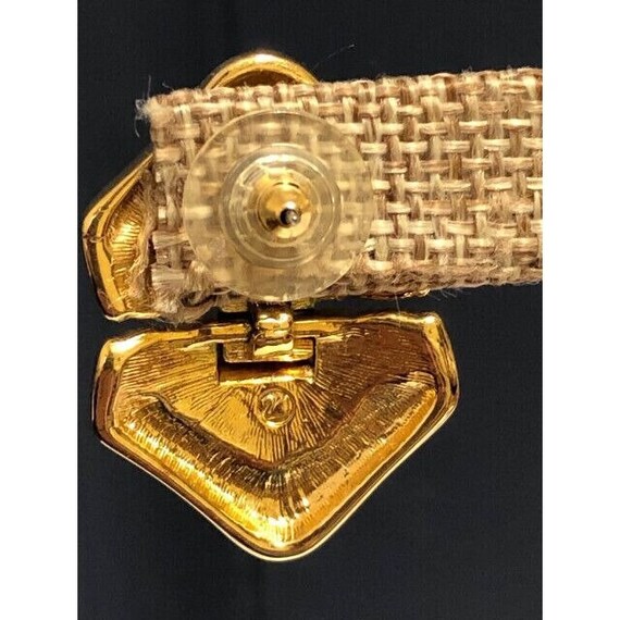 Swarovski Goldtone Crystal Door Knocker Pierced E… - image 5