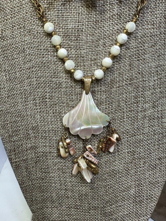 Miriam Haskell Mop Shell Beaded 3 Piece Set Neckl… - image 4