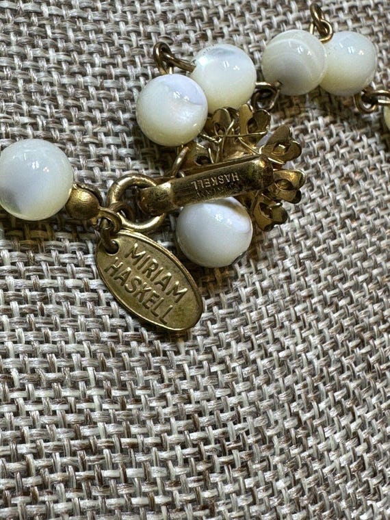 Miriam Haskell Mop Shell Beaded 3 Piece Set Neckl… - image 8