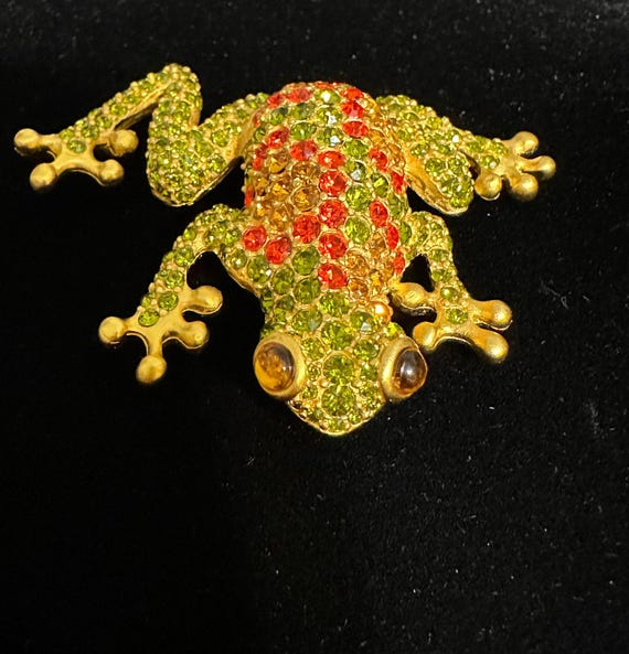 Givenchy Goldtone Multicolor Crystal Rhinestone F… - image 1