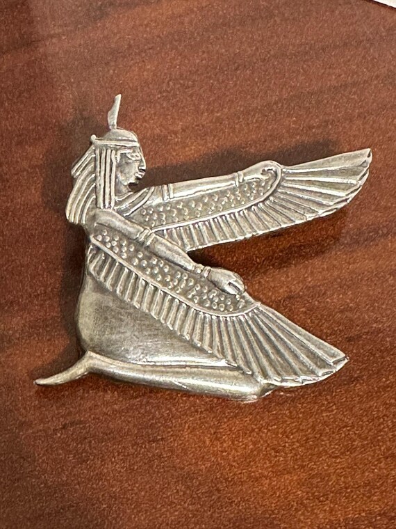 Beautiful Egyptian Jewelry Silver Winged Isis Pendant