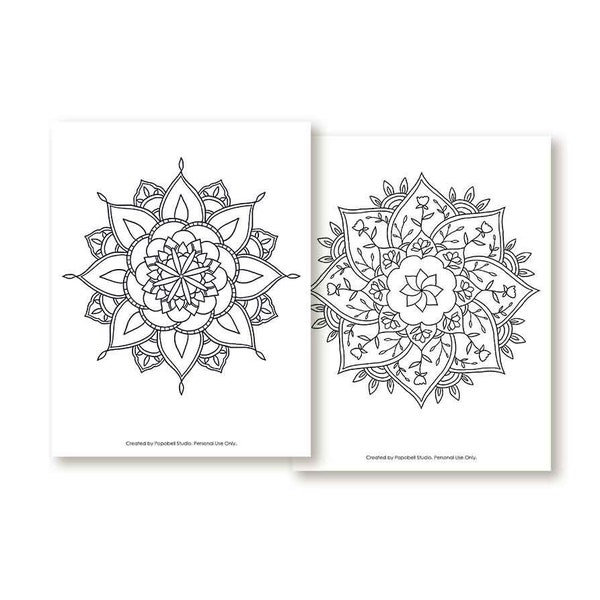 Mandala Coloring Activity Printable | Rangoli Template | Kids and Adult Colouring Sheet | Kindergarten Teacher | Hindu Holi Festival Pattern