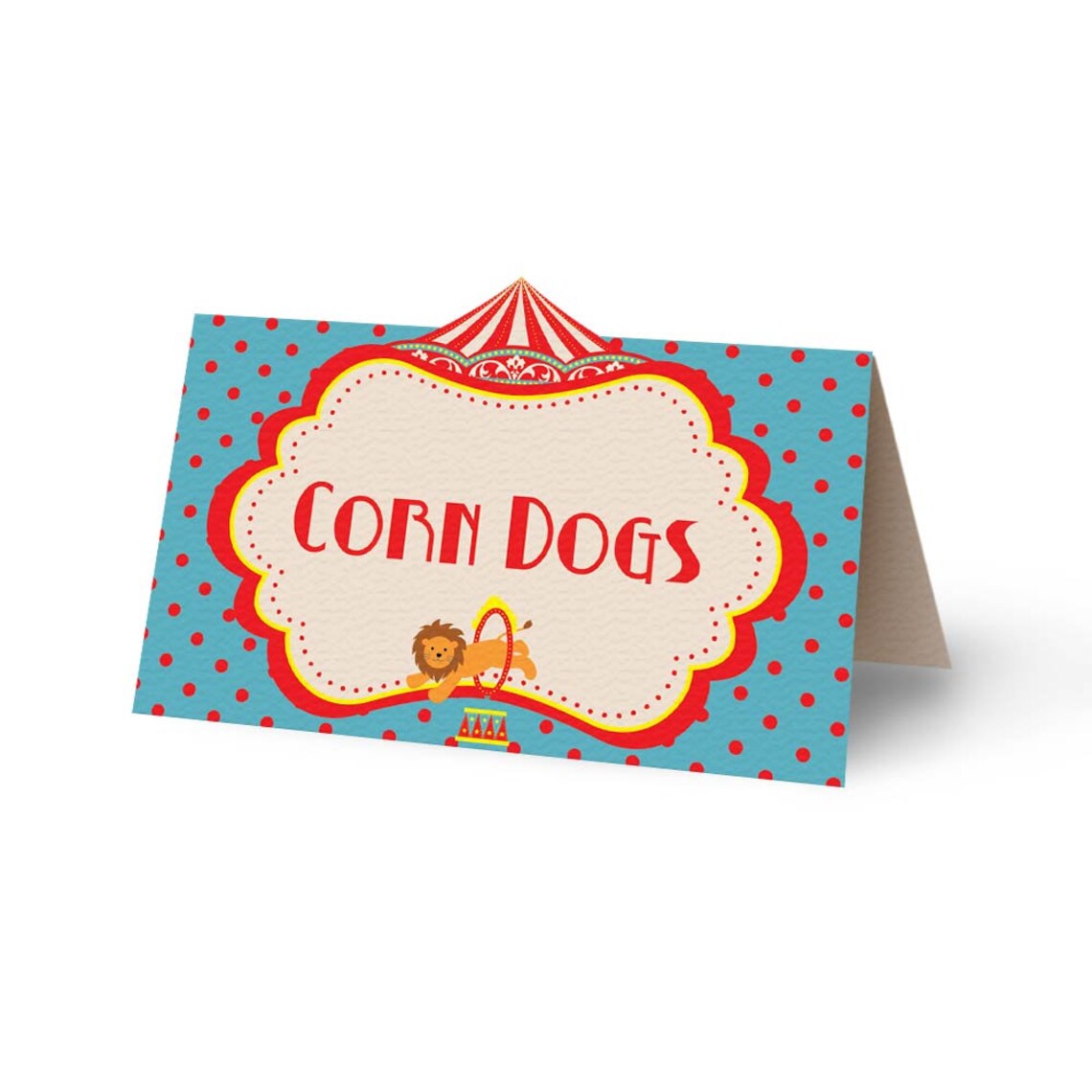 Circus Food Tent Labels Printable DIY Carnival Birthday | Etsy