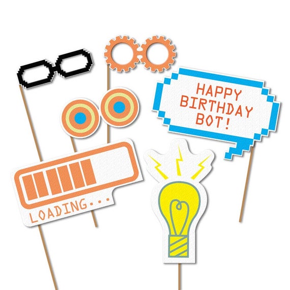 Robot Props Printable DIY Robot Photobooth Props Robot Birthday