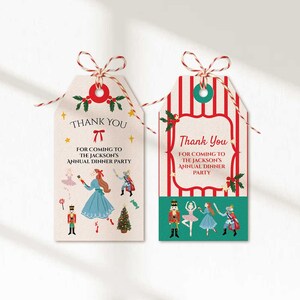 Etiquetas editáveis do Quebra-Nozes para impressão • Etiquetas de Natal do Quebra-Nozes DIY • Etiqueta de festa do Quebra-Nozes • Etiquetas de lembrancinhas do Quebra-Nozes • Modelo Canva